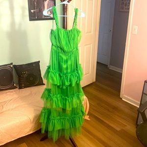 Beautiful Green tier HOCO or Prom dress. Size S